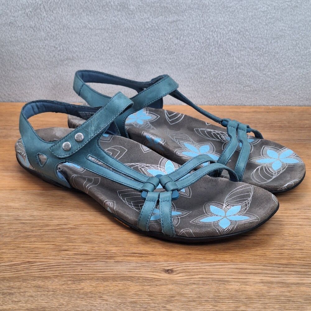 Abeo Fantine Bio System Sandals Women's US 10 Narrow Blue Leather Vibram Comfort